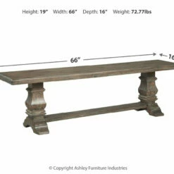 Ashley Furniture Benches Wyndahl - Rustic Brown - Dining Room Bench