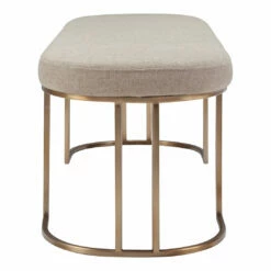 Moe's Home Collection Kazu Bench Light Grey