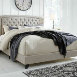 Ashley Furniture Beds Jerary - Gray - Upholstered Bed