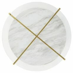 Ashley Furniture Tables Wynora - White/gold - Round Cocktail Table