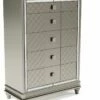 Outlet 🎉 Ashley Furniture Chevanna - Platinum - Five Drawer Chest Chests 🔥 2 Ashley Furniture Chevanna - Platinum - Five Drawer Chest Chests