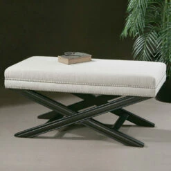 Uttermost Viera White Bench