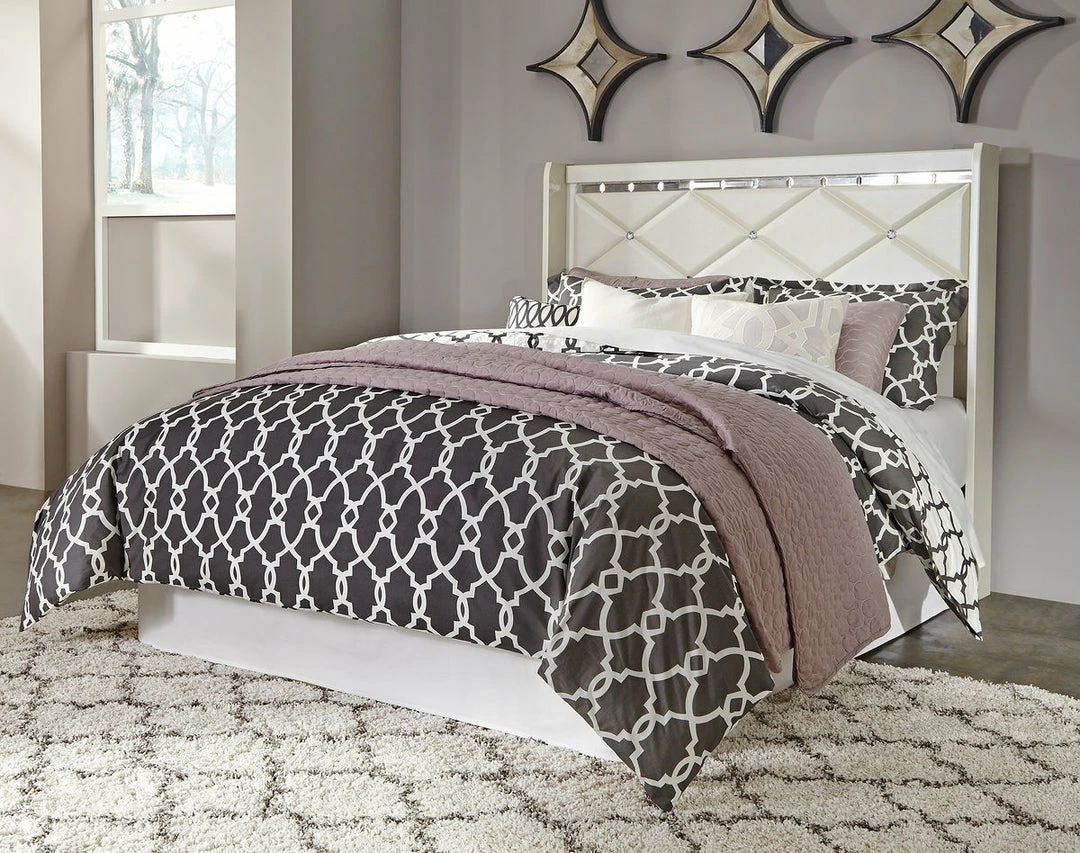 Promo 👏 Signature Design By Ashley® Bedroom Sets Dreamur - Pearl Stipple - 👗 Dresser, Mirror, Panel Headboard 🎉 6 Signature Design By Ashley® Bedroom Sets Dreamur - Pearl Stipple - Dresser, Mirror, Panel Headboard