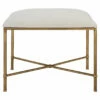 Uttermost Avenham Small Gold Framed Bench Benches