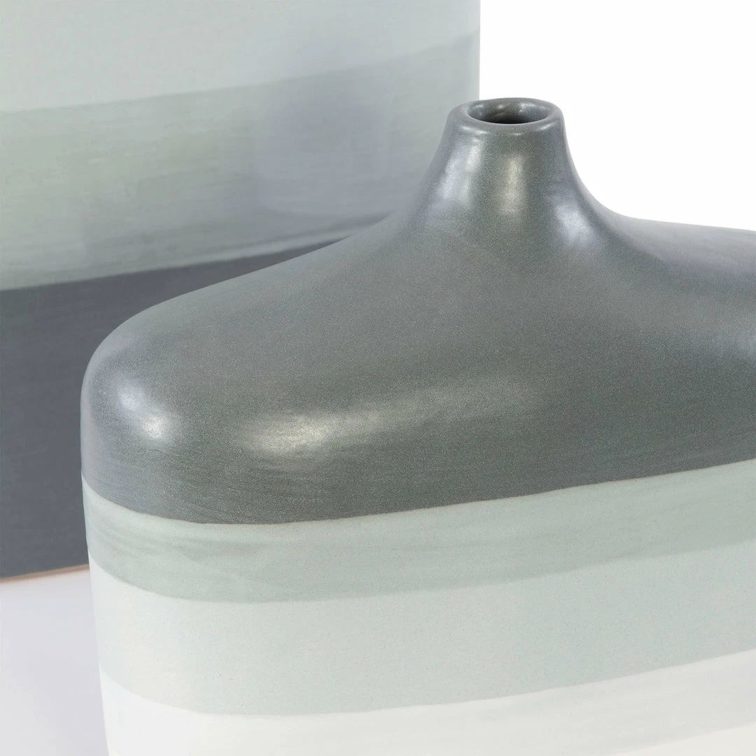 Best deal ❤️ Table Decor Uttermost Guevara Striped Gray Vases, S/2 ✔️ 5 Table Decor Uttermost Guevara Striped Gray Vases, S/2