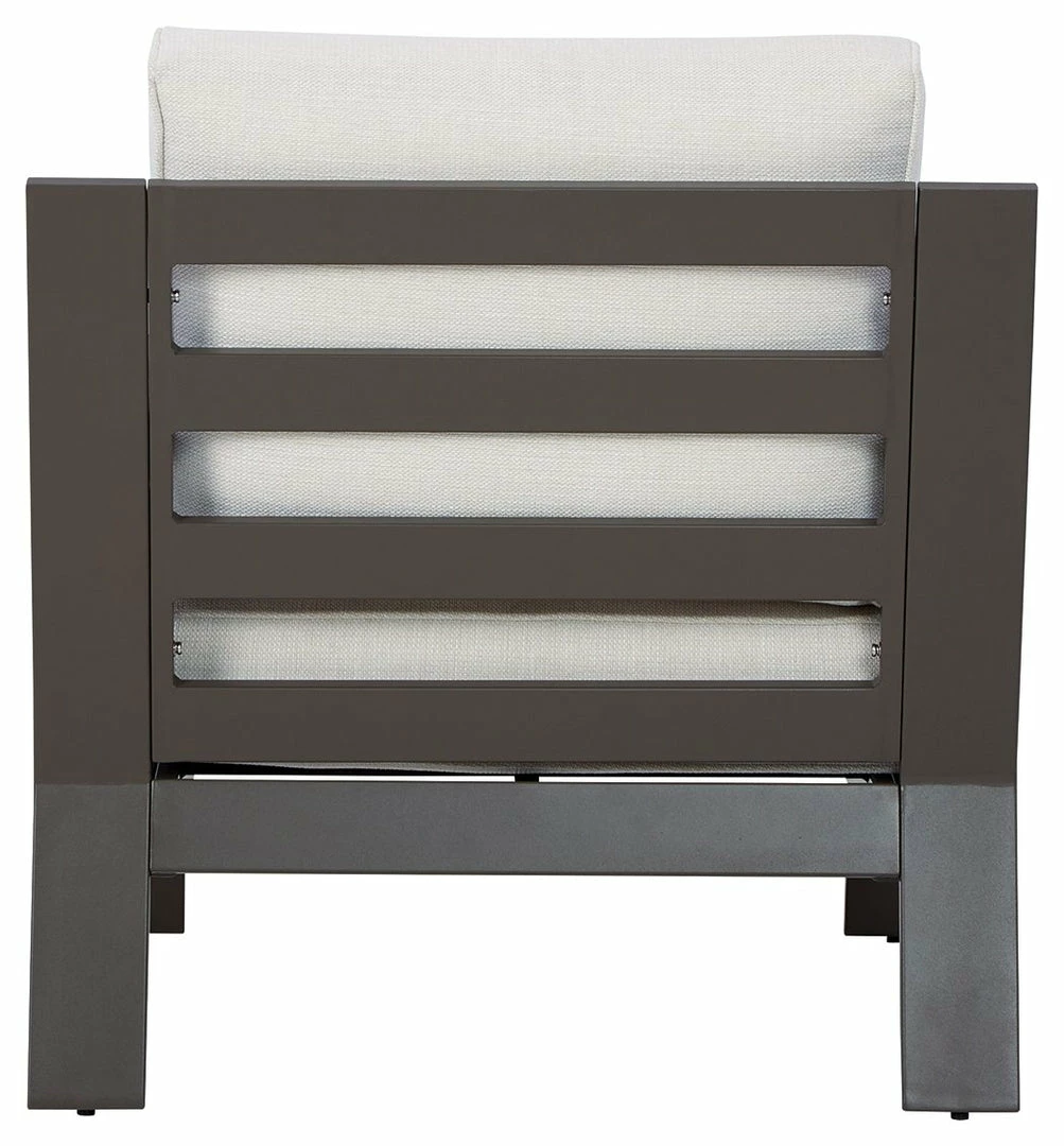 Budget 🎁 Signature Design By Ashley® Chairs Tropicava - Taupe/white - Lounge Chair W/cushion 🌟 4 Signature Design By Ashley® Chairs Tropicava - Taupe/white - Lounge Chair W/cushion