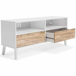 Ashley Furniture TV Stands Piperton - White / Brown - Medium Tv Stand