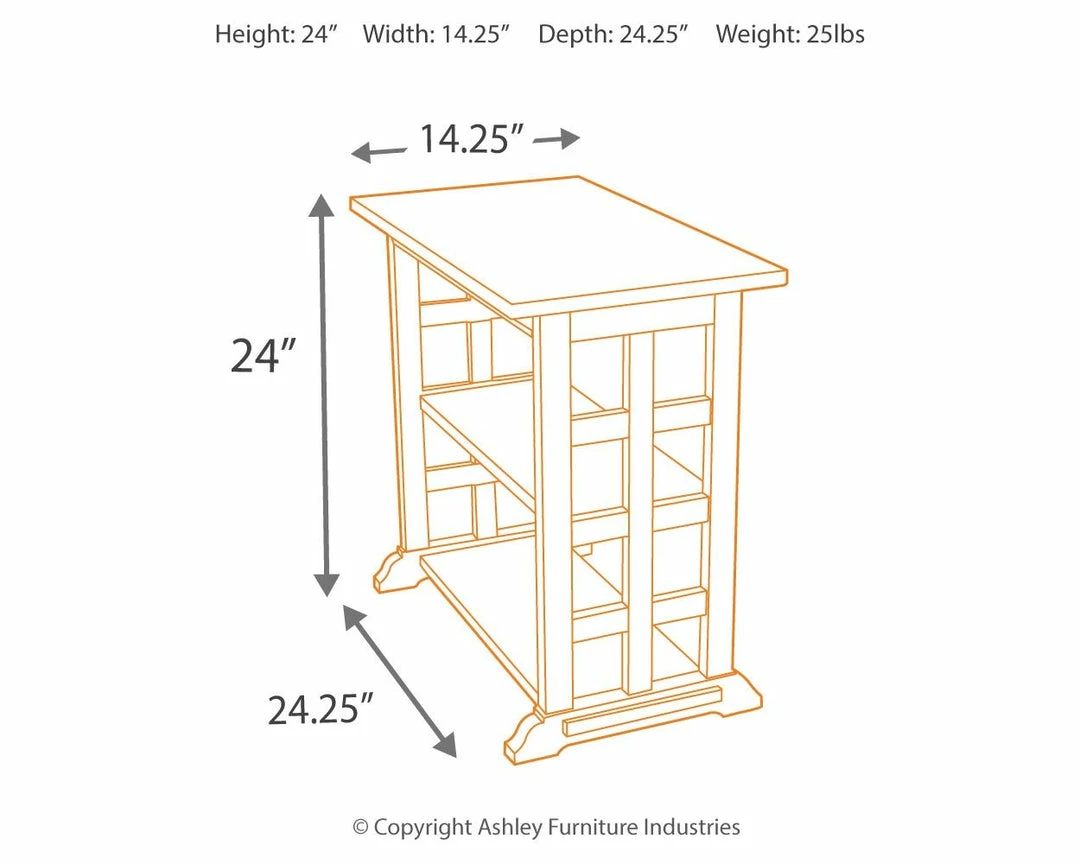 Flash Sale 🎉 Ashley Furniture Tables Braunsen - Brown - Chair Side End Table - Squared Sides ⭐ 13 Ashley Furniture Tables Braunsen - Brown - Chair Side End Table - Squared Sides