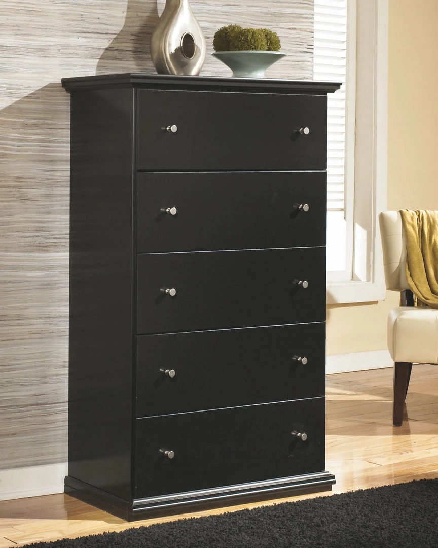 Discount ๐ Ashley Furniture Maribel - Black - Five Drawer Chest Chests โ๏ธ 7 Ashley Furniture Maribel - Black - Five Drawer Chest Chests