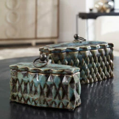 Table Decor Uttermost Neelab Ceramic Containers, Set/2