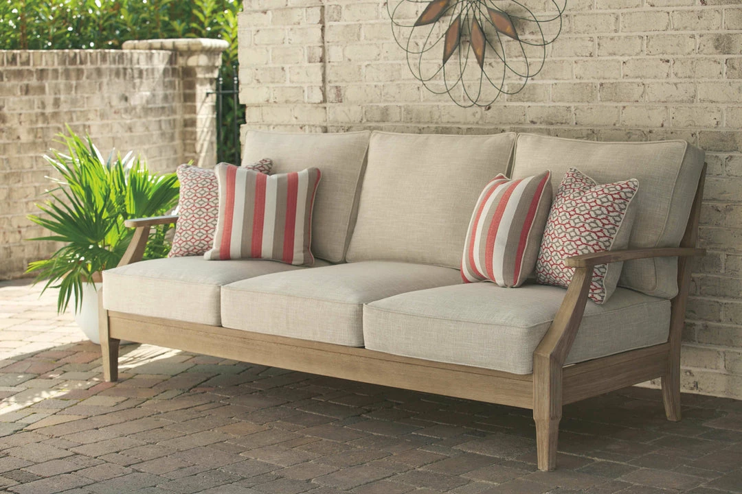 Flash Sale 🤩 Signature Design By Ashley® Clare View - Beige - 4 Pc. - Lounge Set Outdoor Sets ✔️ 4 Signature Design By Ashley® Clare View - Beige - 4 Pc. - Lounge Set Outdoor Sets