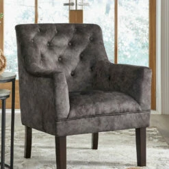 Ashley Furniture Drakelle - Charcoal Gray - Accent Chair Chairs