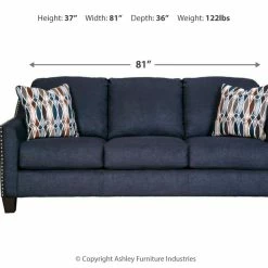 Ashley Furniture Creeal - Blue - Sofa Sofas