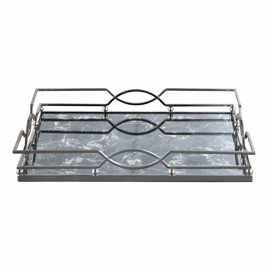Outlet 😀 Uttermost Eugenie Nickel Tray 🥰 3 Uttermost Eugenie Nickel Tray