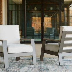 Budget 🎁 Signature Design By Ashley® Chairs Tropicava - Taupe/white - Lounge Chair W/cushion 🌟 15 Signature Design By Ashley® Chairs Tropicava - Taupe/white - Lounge Chair W/cushion