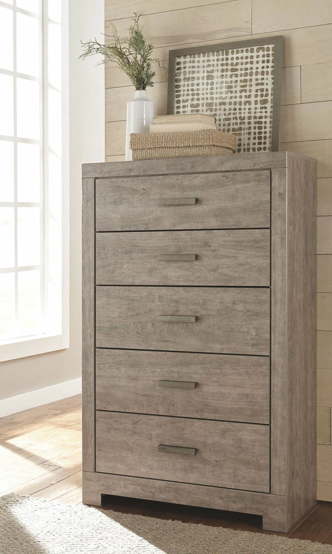 Cheapest ❤️ Ashley Furniture Culverbach - Gray - Five Drawer Chest 😍 6 Ashley Furniture Culverbach - Gray - Five Drawer Chest