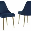 Ashley Furniture Chairs Wynora - Blue/gold Finish - Dining Uph Side Chair (2/cn)