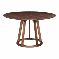 Moe's Home Collection Aldo Round Dining Table Walnut Tables