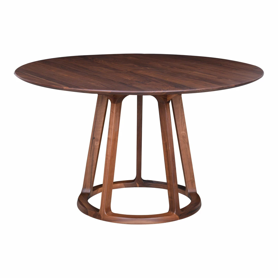 New 🎁 Moe's Home Collection Aldo Round Dining Table Walnut Tables 🌟 3 Moe's Home Collection Aldo Round Dining Table Walnut Tables