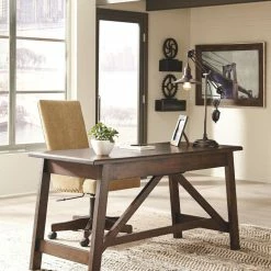 Best Pirce ⌛ Ashley Furniture Baldridge - Rustic Brown - Home Office Large Leg Desk Desks 😀 24 Ashley Furniture Baldridge - Rustic Brown - Home Office Large Leg Desk Desks