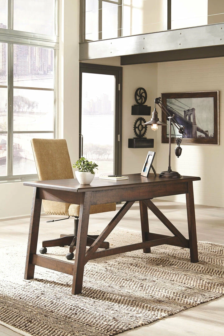 Best Pirce ⌛ Ashley Furniture Baldridge - Rustic Brown - Home Office Large Leg Desk Desks 😀 12 Ashley Furniture Baldridge - Rustic Brown - Home Office Large Leg Desk Desks