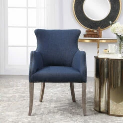 Uttermost Yareena Blue Wing Chair Chairs