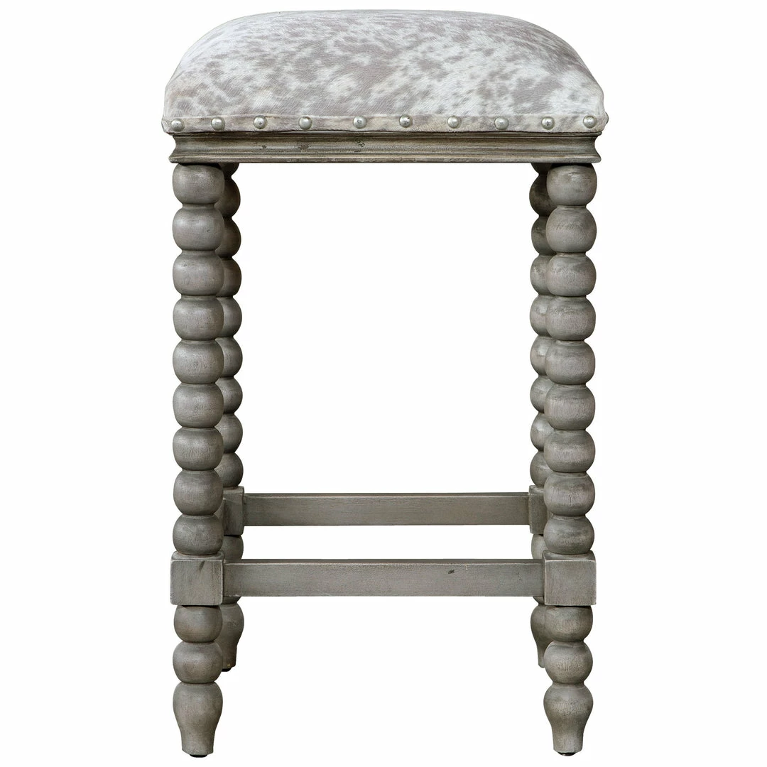 Best Sale 👍 Uttermost Estes Faux Cow Hide Counter Stool Stools ❤️ 5 Uttermost Estes Faux Cow Hide Counter Stool Stools