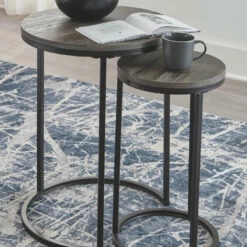 Ashley Furniture Briarsboro - Black/gray - Accent Table Set (2/cn)