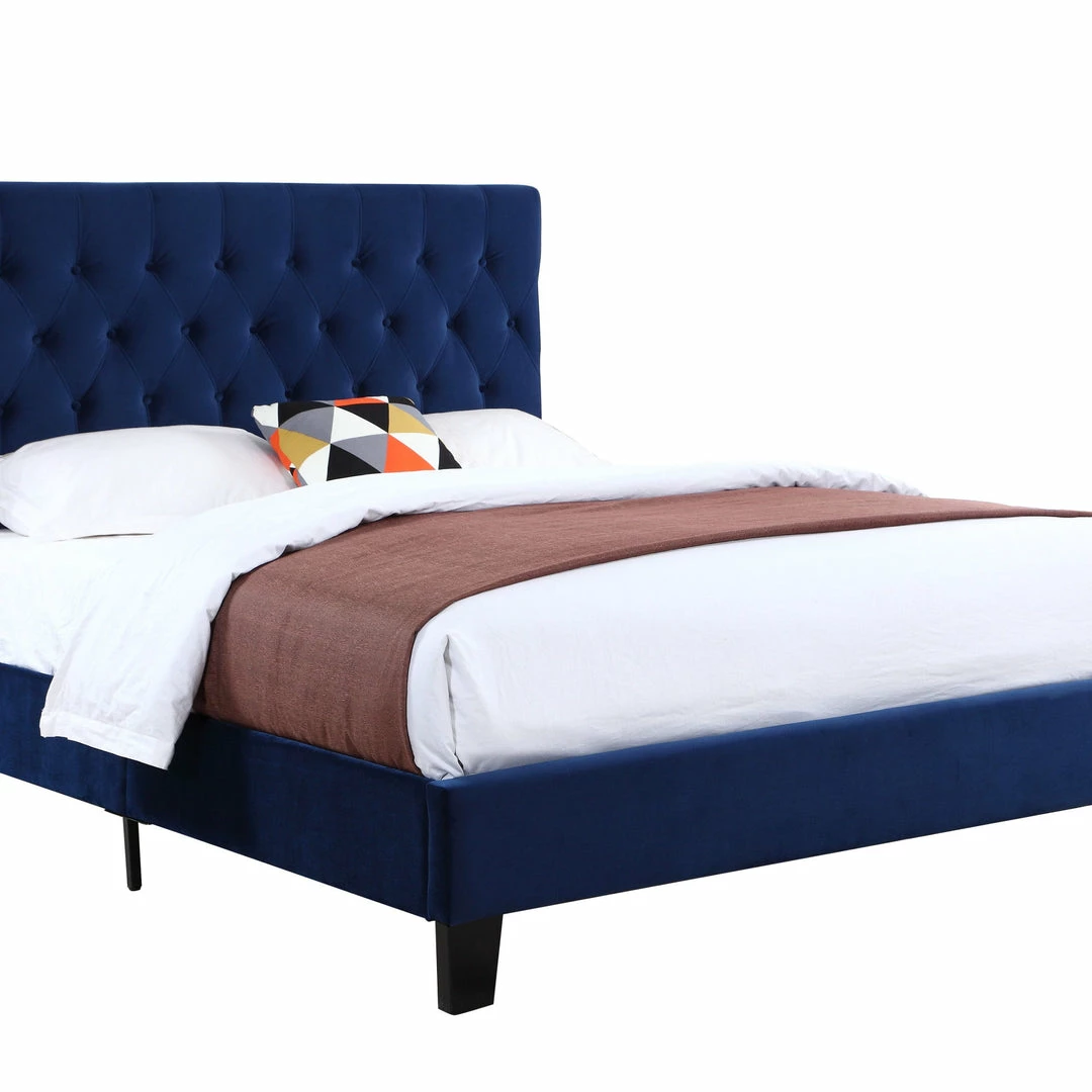 Wholesale 🎉 Emerald Home Upholstered King Bed Navy Beds 🔥 6 Emerald Home Upholstered King Bed Navy Beds