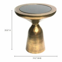 Moe's Home Collection Oracle Accent Table Large Antique Brass Tables