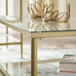 Cheap ✨ Ashley Furniture Zerika - Gold Finish - Occasional Table Set (3/cn) Tables 👍 8 Ashley Furniture Zerika - Gold Finish - Occasional Table Set (3/cn) Tables