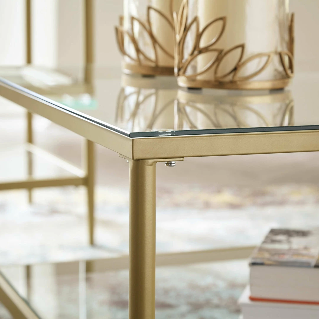 Cheap ✨ Ashley Furniture Zerika - Gold Finish - Occasional Table Set (3/cn) Tables 👍 4 Ashley Furniture Zerika - Gold Finish - Occasional Table Set (3/cn) Tables