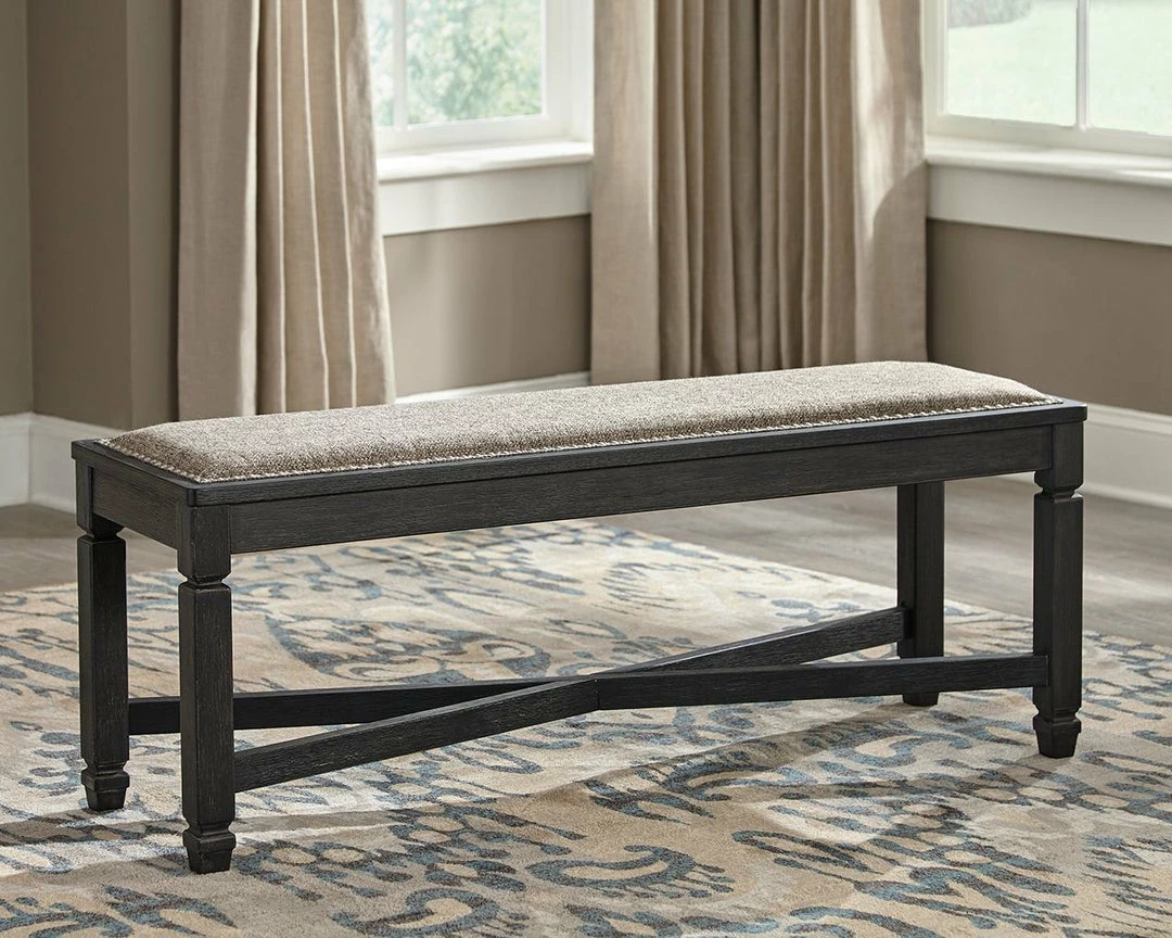 Best deal ๐ Ashley Furniture Tyler - Black/grayish Brown - Upholstered Bench Benches ๐ 4 Ashley Furniture Tyler - Black/grayish Brown - Upholstered Bench Benches