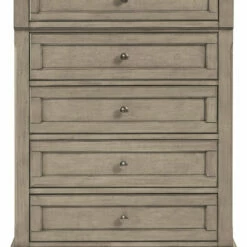 Ashley Furniture Lettner - Light Gray - Five Drawer Chest - Central Handle