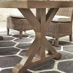Ashley Furniture Beachcroft - Beige - Rect Dining Table W/umb Opt Tables