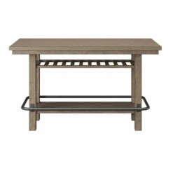 Emerald Home Benton Bar Height Trestle Table Brown / Dark