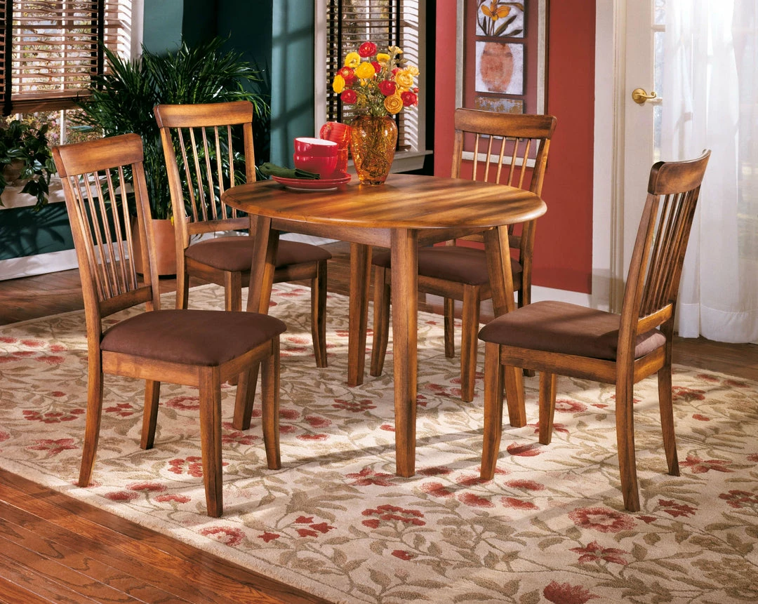 Cheapest 🌟 Ashley® Berringer - Dark Brown - Round Drm Drop Leaf Table 🌟 5 Ashley® Berringer - Dark Brown - Round Drm Drop Leaf Table