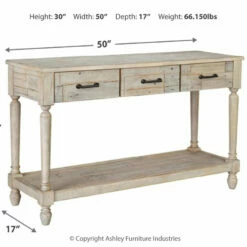 Ashley Furniture Tables Shawnalore - Whitewash - Sofa Table