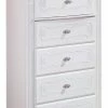 Ashley Furniture Exquisite - White - Five Drawer Chest Chests