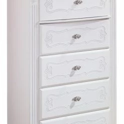 Ashley Furniture Exquisite - White - Five Drawer Chest Chests