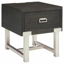Ashley Furniture Chisago - Black/silver - Rectangular End Table