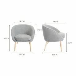 Moe's Home Collection Farah Chair Grey