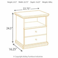 Ashley Furniture Nightstands Maribel - Black - One Drawer Night Stand