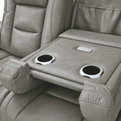 Signature Design By Ashley® Living Room Sets The Man-den - Gray - 2 Pc. - Power Sofa, Loveseat