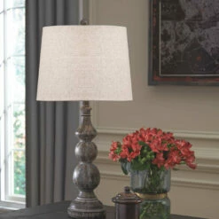 Ashley Furniture Mair - Antique Patterned - Poly Table Lamp (2/CN)