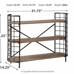 Flash Sale โจ Ashley Furniture Flintley - Brown/gunmetal - Bookcase ๐ 6 Ashley Furniture Flintley - Brown/gunmetal - Bookcase