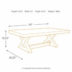Ashley Furniture Tables Wesling - Light Brown - Rectangular Cocktail Table