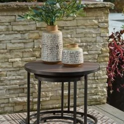 Signature Design By Ashley® Ayla - Brown/black - Nesting End Tables (2/cn)