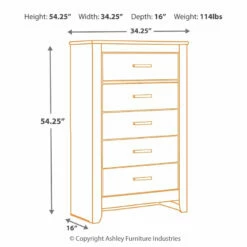Ashley Furniture Brinxton - Charcoal - Five Drawer Chest Chests