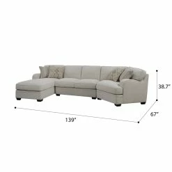 Best Sale ๐ Emerald Home Analiese Sectional, Ivory Tan โญ 25 Emerald Home Analiese Sectional, Ivory Tan